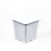 Plastic flower pot, square white 25x25x26 cm - 11 l, PACK 100 pcs.